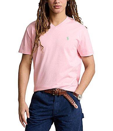 Men's Classic-fit Jersey V-neck T-shirt In Garden Pink Product Image