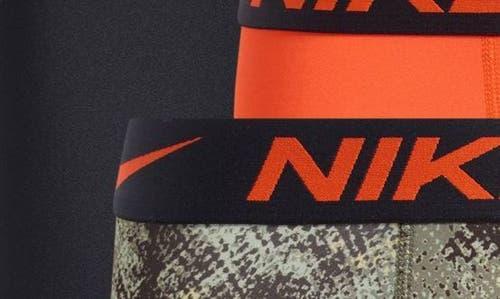 NIKE 3-pack Dri-fit Essential Micro Boxer Briefs In Brown Product Image