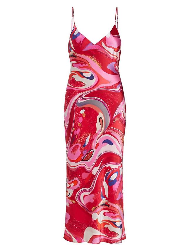 Womens Seridie Swirl Silk Slipdress Product Image