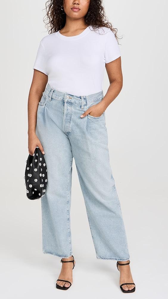 AGOLDE Fold Waistband Jeans | Shopbop Product Image