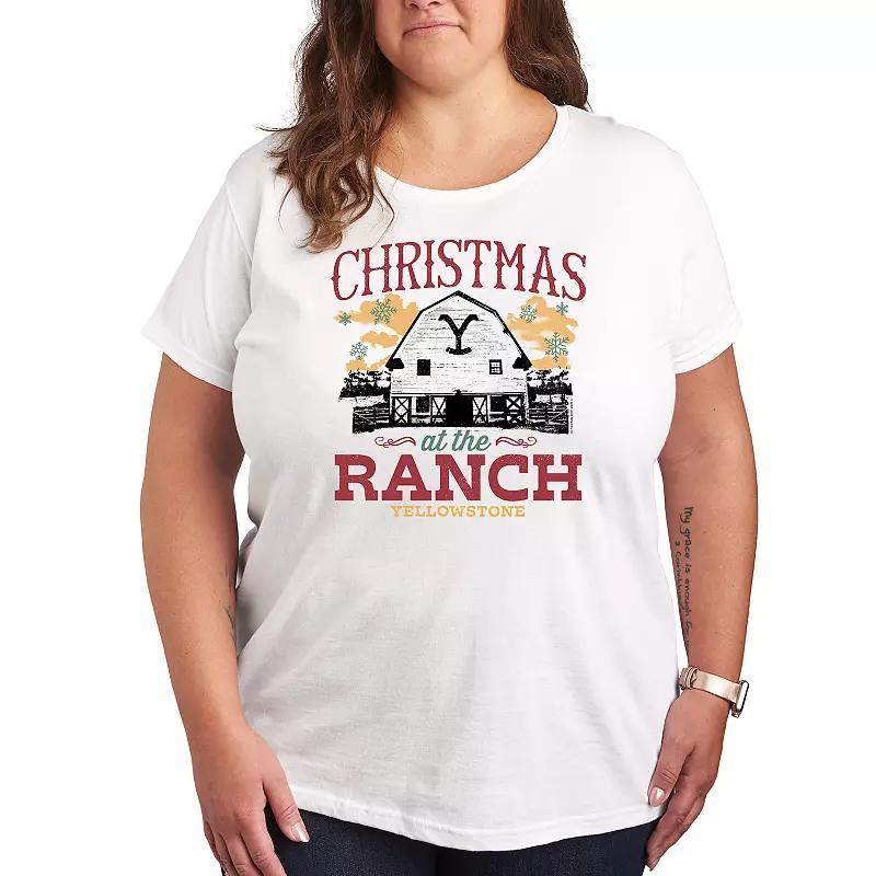 Plus Size Yellowstone Christmas Ranch Graphic Tee, Womens product image