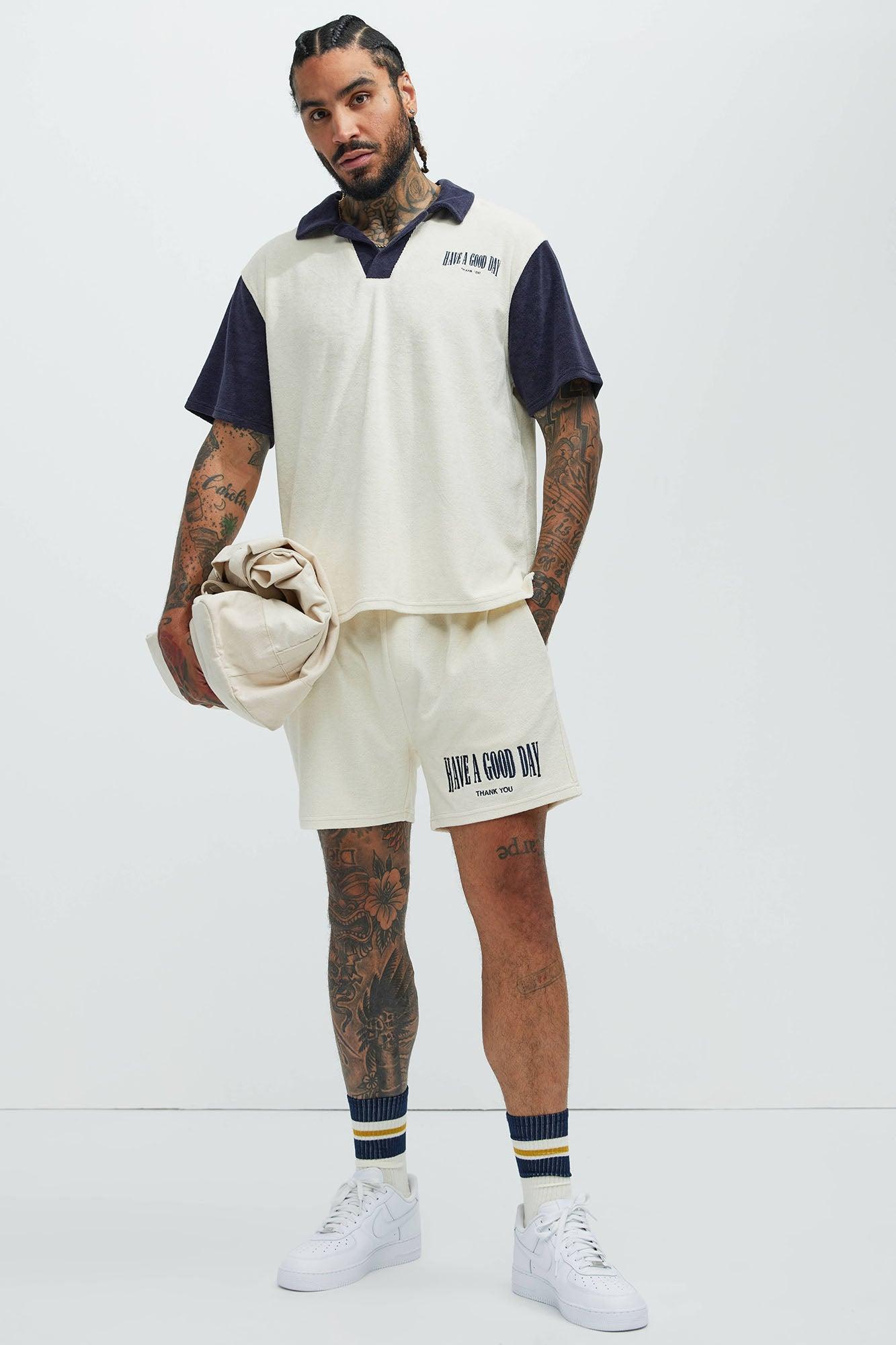 Have A Good Day Sweatshorts - Cream Product Image