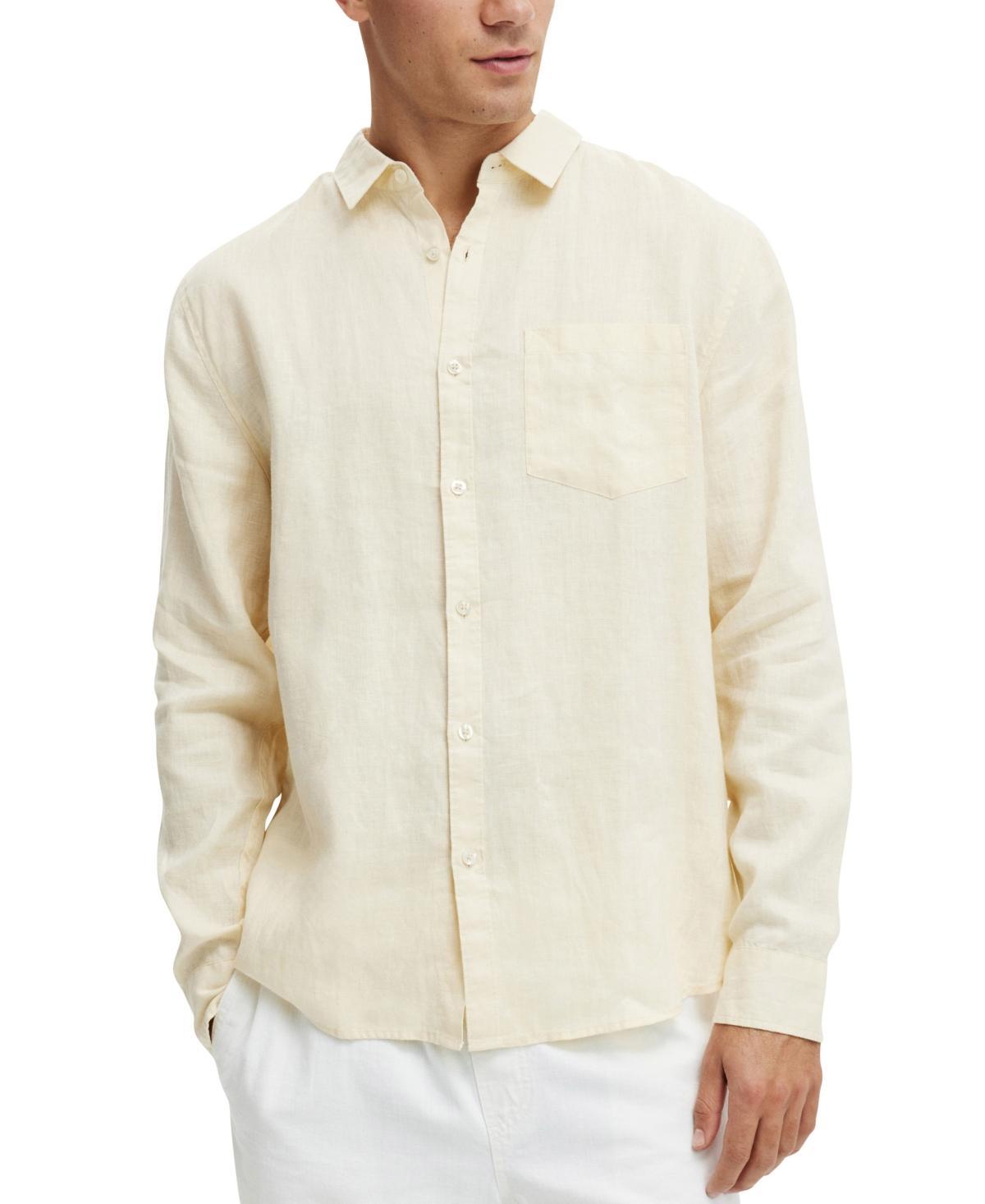 Cotton On Mens Linen Long Sleeve Shirt Product Image