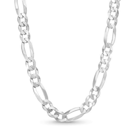 Men's 7.0mm Figaro Chain Necklace in Sterling Silver - 24" Product Image