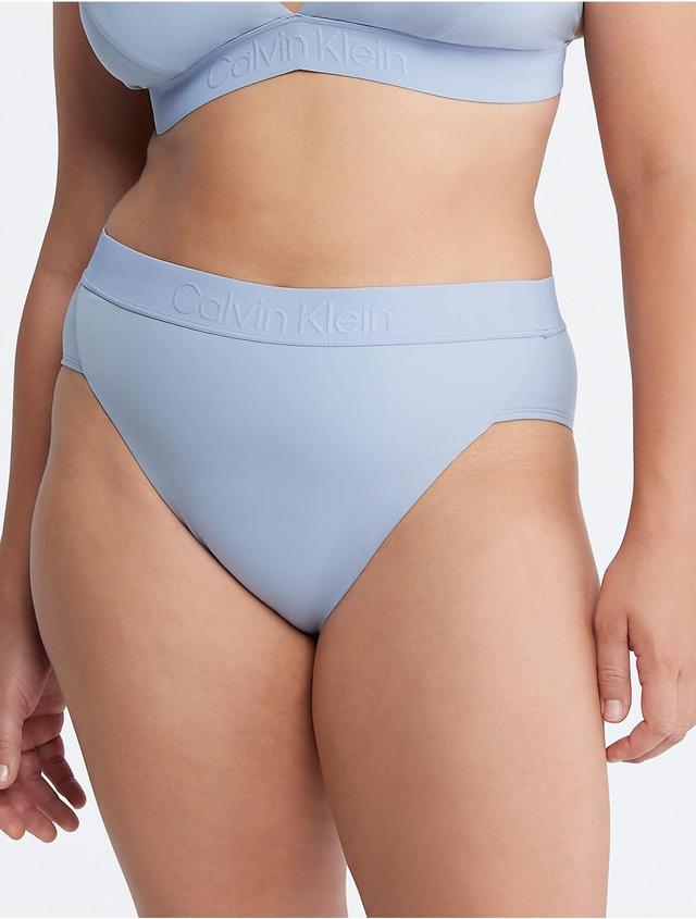 Calvin Klein Womens Core Tonal High Waist Bikini Bottom - Blue - 2X Product Image