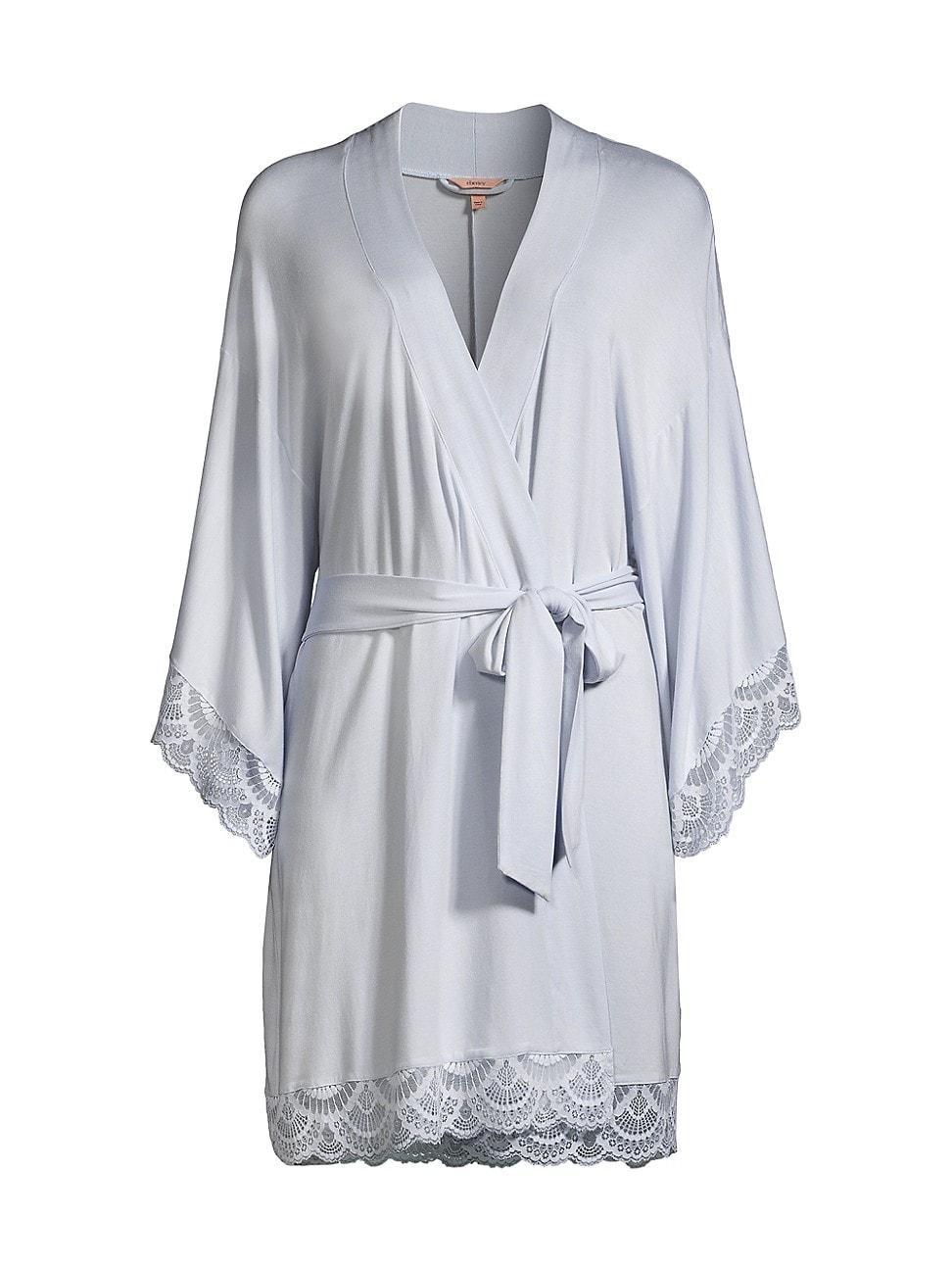 Eberjey Mariana Lace Trim Jersey Robe Product Image