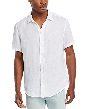 The Mens Store at Bloomingdales Linen Regular Fit Short Sleeve Button Down Shirt - Exclusive Product Image