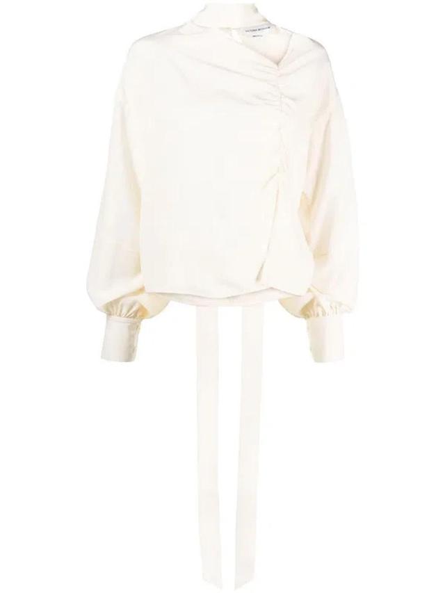 Scarf Neck Blouse In Nude Product Image