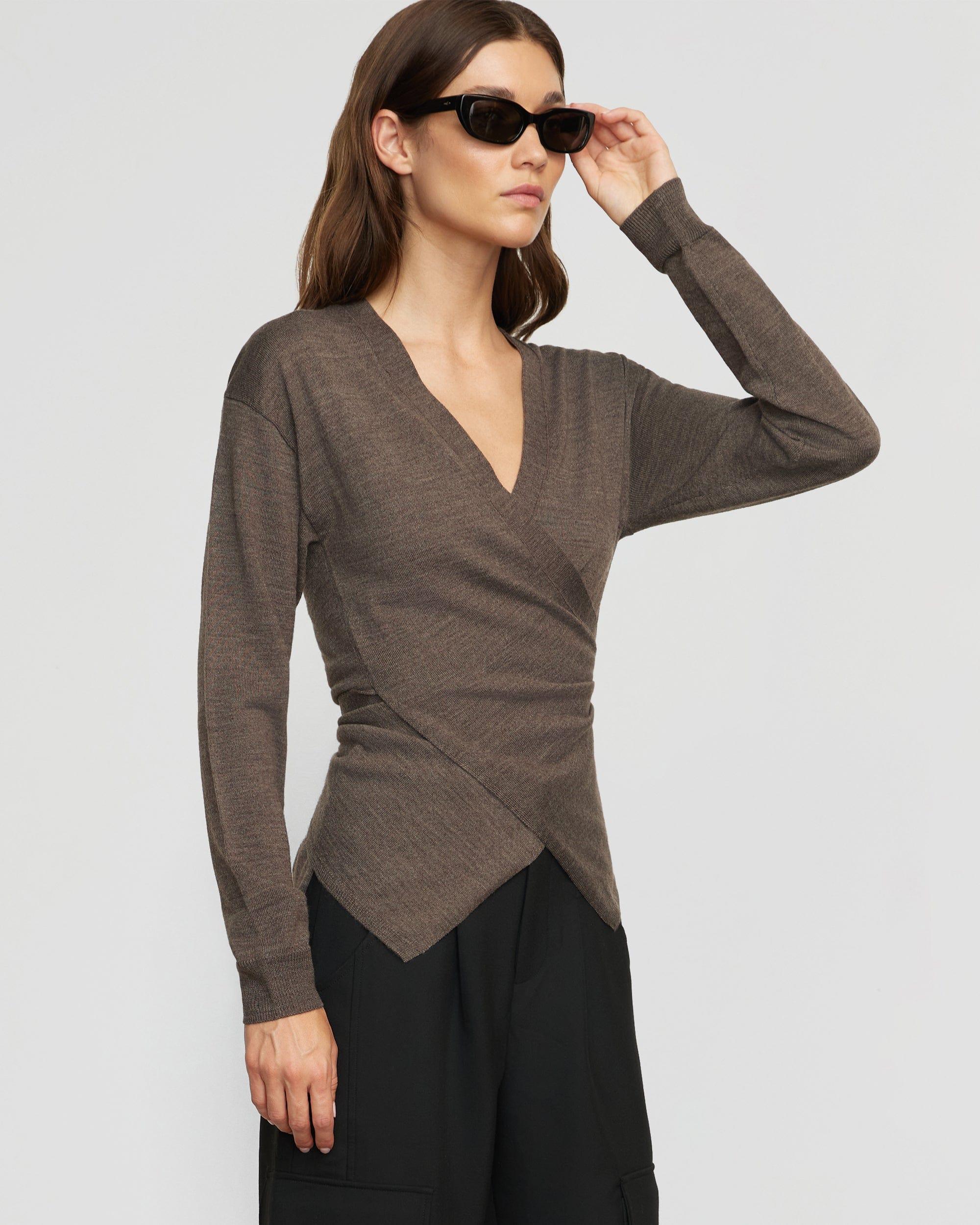 Tamar Wrap Knit Sweater Product Image