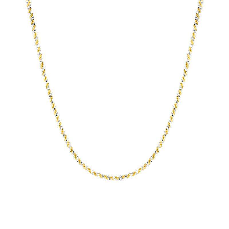 PRIMROSE Two Tone Sparkle Chain Necklace, Womens, Yellow Product Image