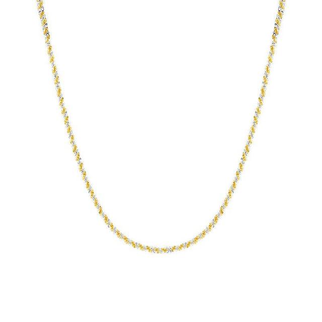 PRIMROSE Two Tone Sparkle Chain Necklace, Womens, Yellow Product Image