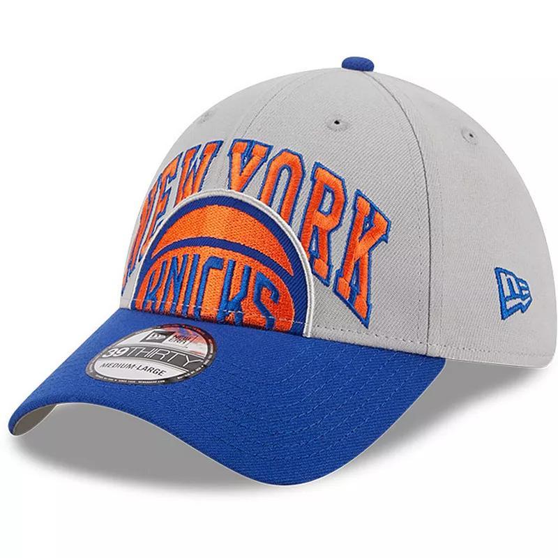 Mens New Era Gray/Blue New York Knicks Tip-Off Two-Tone 39THIRTY Flex Hat Product Image