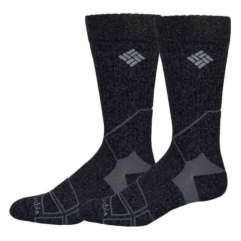 Mens Columbia Hike 2-Pack Medium Weight Crew Socks Grey Product Image