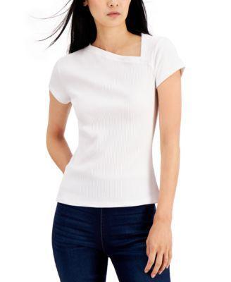 I.n.c. International Concepts Womens Asymmetrical T-Shirt, Created for Macys Product Image