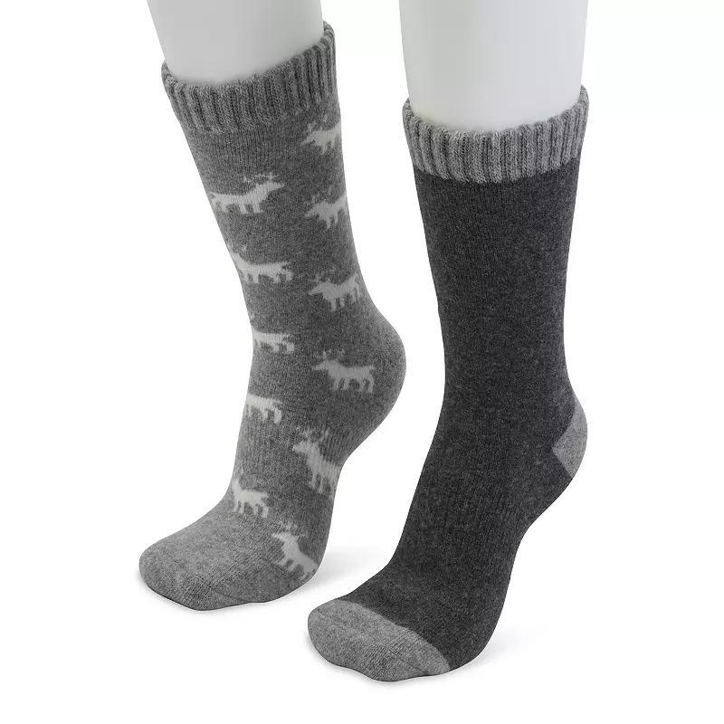 Womens GaaHuu 2-Pack Wool Blend Thermal Socks Product Image