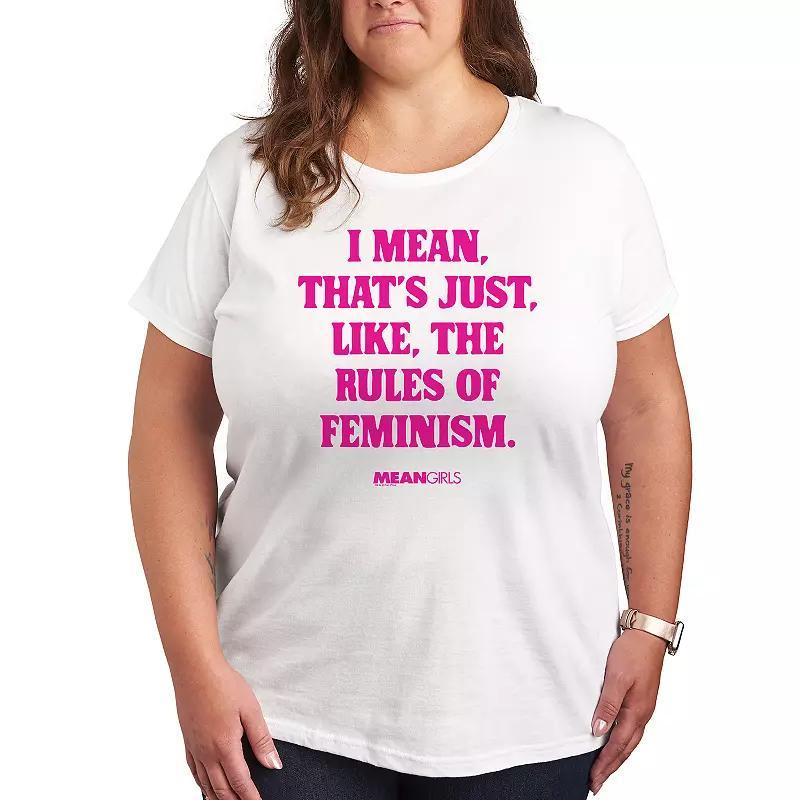 Plus Mean Girls Rules Of Feminism Graphic Tee, Womens Product Image