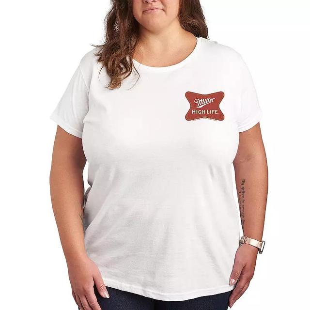 Plus Miller High Life Softcross Logo Graphic Tee, Womens Product Image