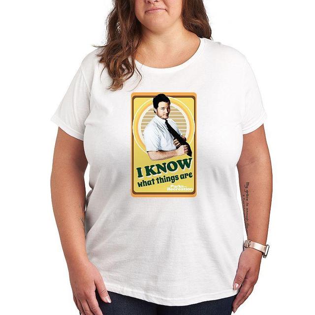 Plus Parks and Recreation I Know Graphic Tee, Womens Product Image