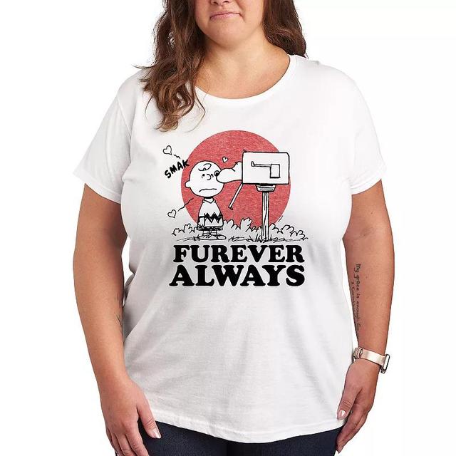 Plus Peanuts Charlie Brown & Snoopy Furever Always Graphic Tee, Womens Product Image