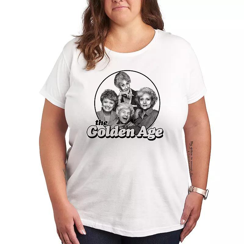 Plus Golden Girls The Golden Age Graphic Tee, Womens White Product Image