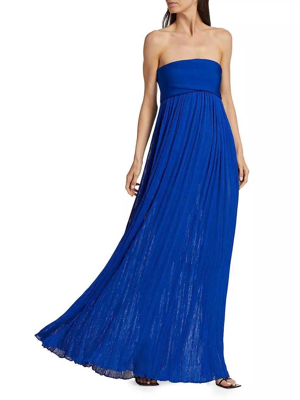 Glossy Knit Strapless Maxi Dress Product Image