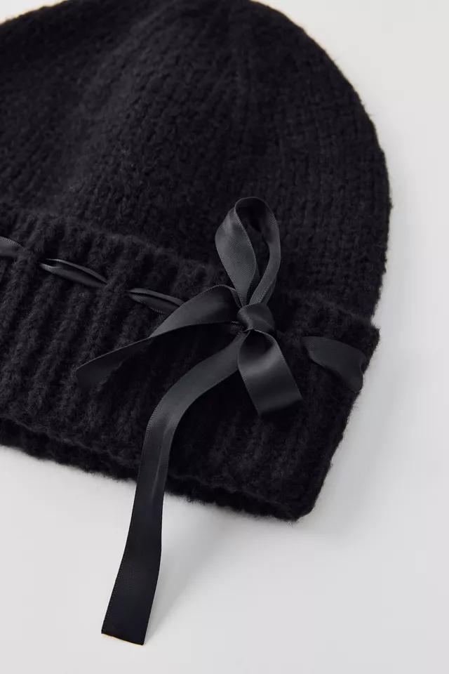 Satin Bow Beanie Product Image