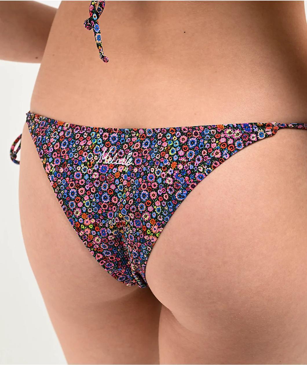 Melodie Floral Print High Leg Bikini Bottom Product Image