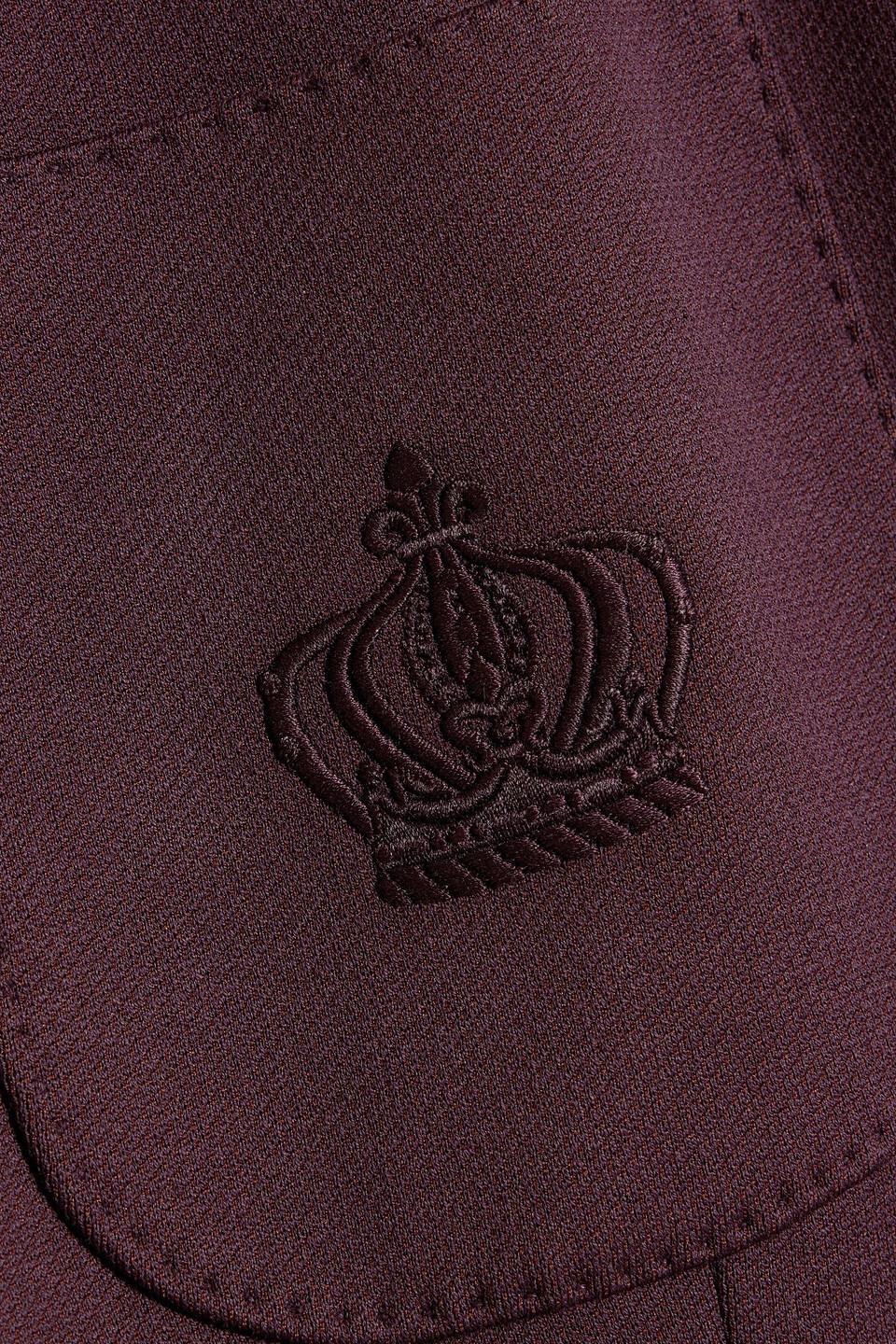 Embroidered Cotton-blend Twill Blazer In Grape Product Image