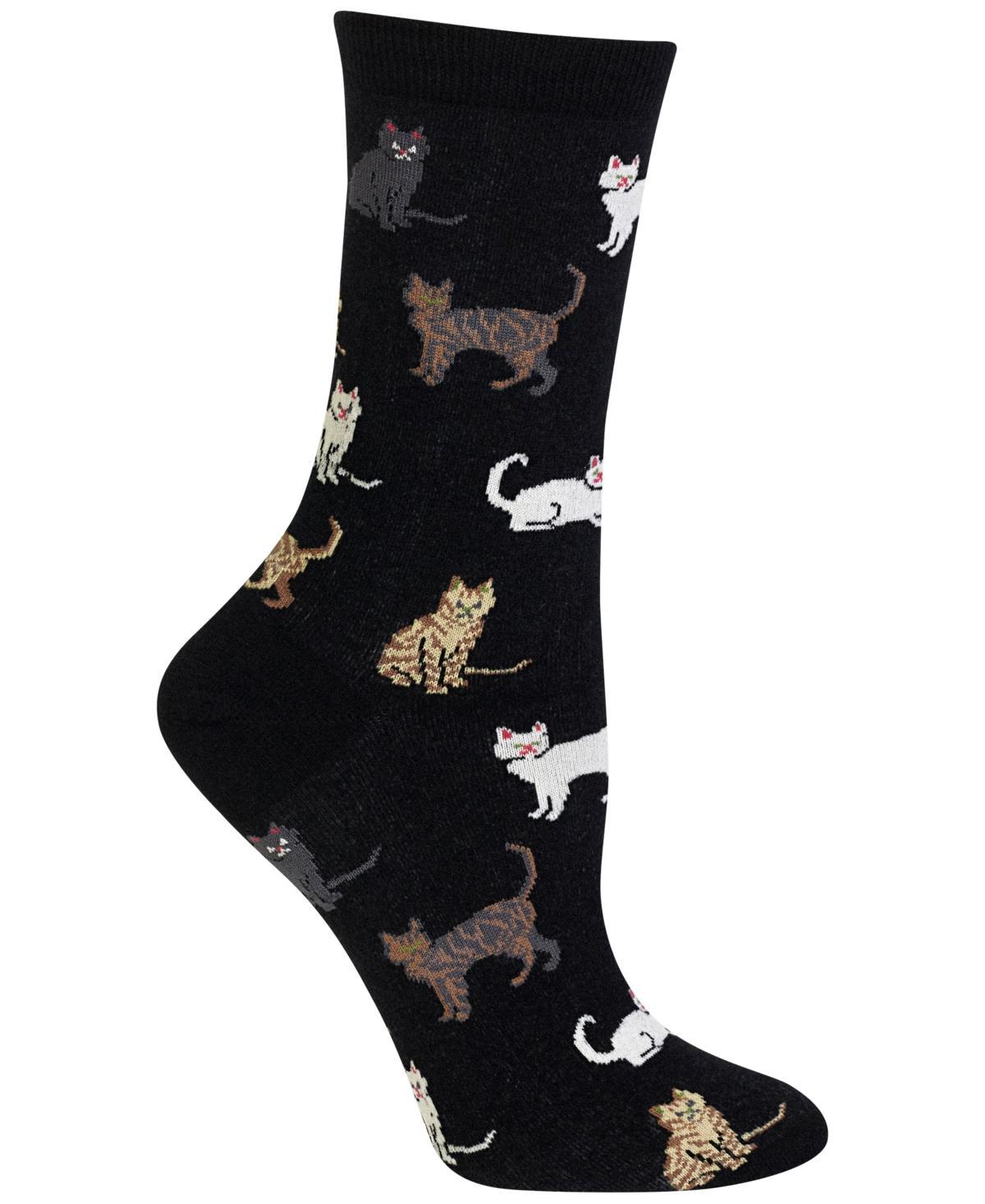 Hot Sox Womens Cats Fashion Crew Socks Product Image