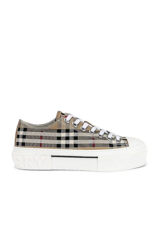 Womens Jack Plaid Cotton Logo Sneakers Product Image