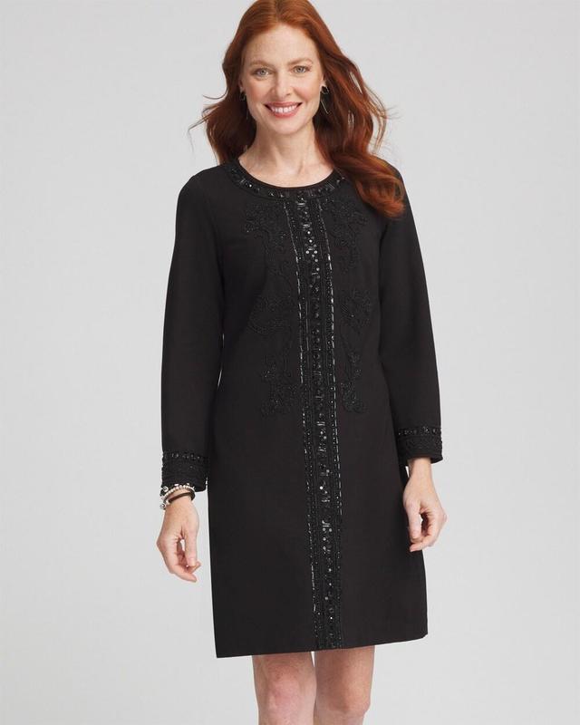 Embellished Ponte Sheath Dress Product Image