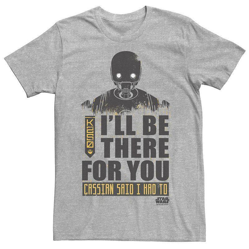 Mens Star Wars Rogue One K-2SO Ill Be There For You Poster Tee Athletic Grey Product Image