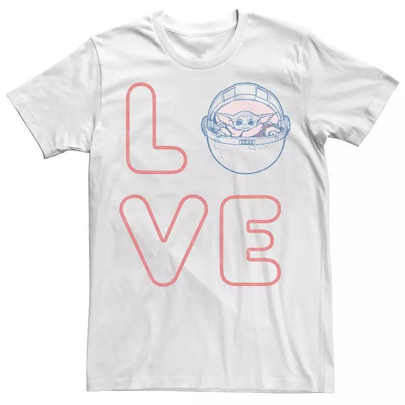 Big & Tall Star Wars: The Mandalorian The Child Valentines Day Love Box Up Tee, Mens Product Image