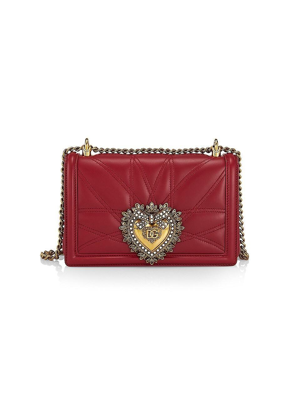 Dolce & Gabbana Devotion Logo Heart Lambskin Crossbody Bag Product Image