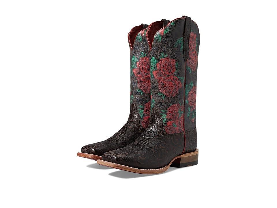 Ariat Frontier Farrah Western Boot (Chocolate Floral Embossed) Women's Shoes Product Image