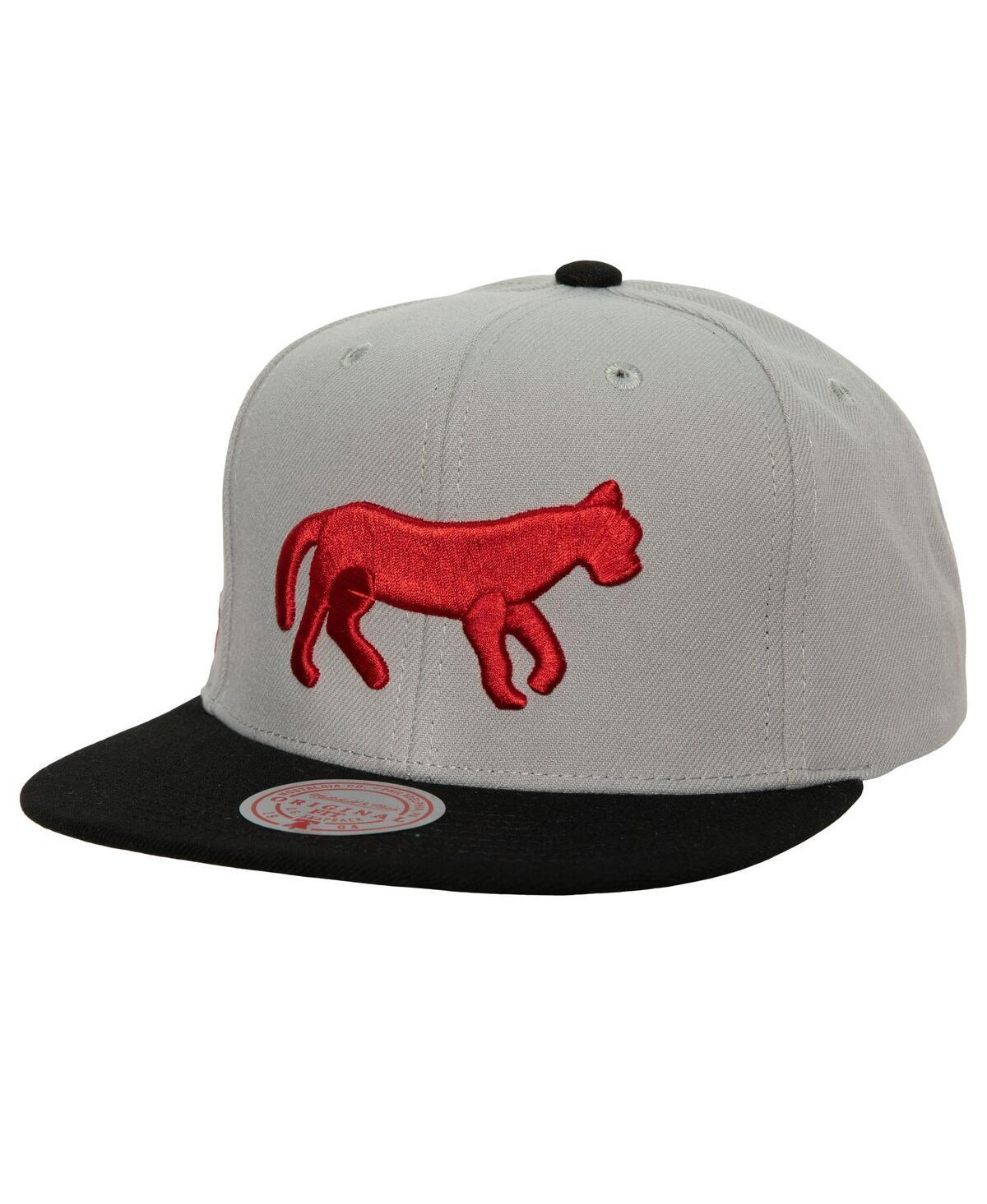 Mens Mitchell & Ness Gray Detroit Tigers Cooperstown Collection Away Snapback Hat Product Image