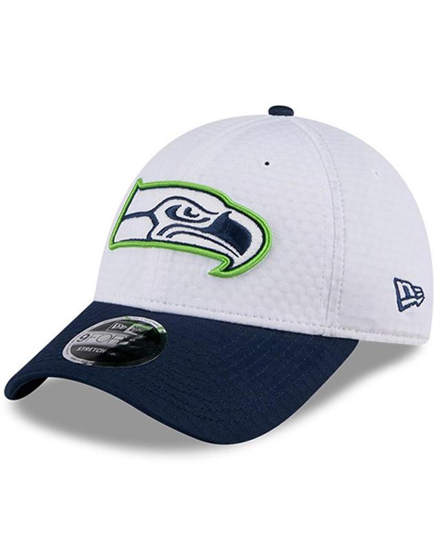 New Era Mens White Seattle Seahawks 2024 Nfl Training Camp 9FORTY Adjustable Hat - White Product Image