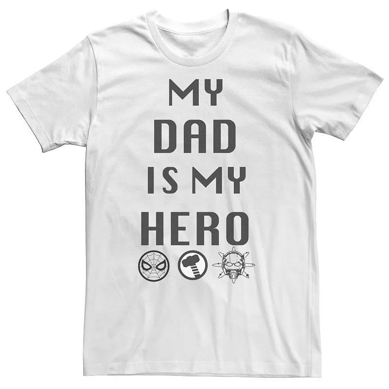 Big & Tall Marvel Avengers My Dad Is My Hero Tee, Mens Product Image