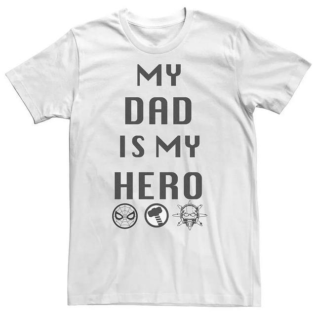 Big & Tall Marvel Avengers My Dad Is My Hero Tee, Mens Product Image