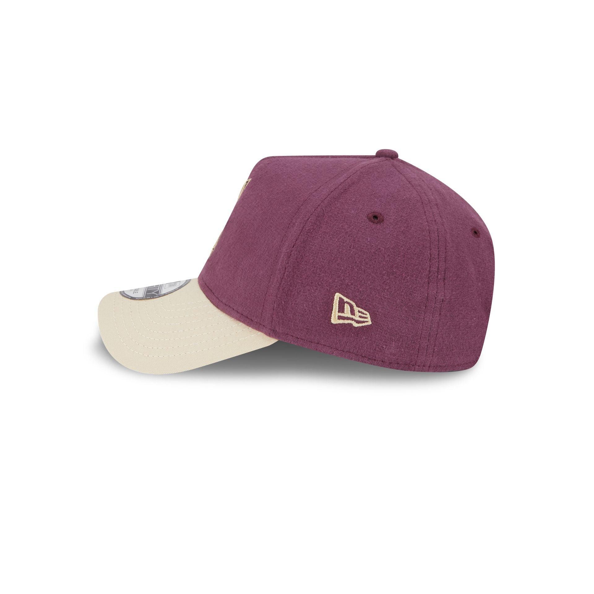 Philadelphia Phillies Moleskin Crown Maroon 9FORTY A-Frame Snapback Hat Male Product Image