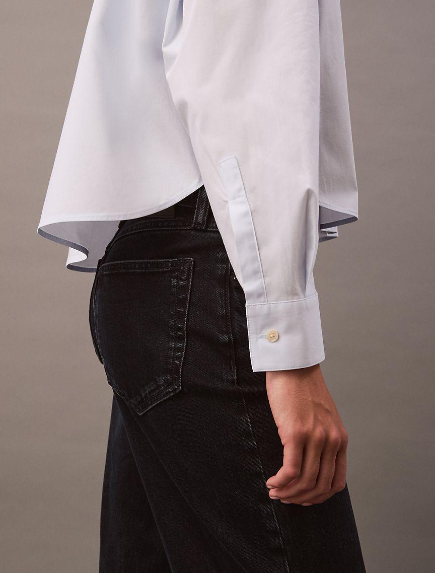 Cotton Poplin Boxy Button-Down Shirt Product Image