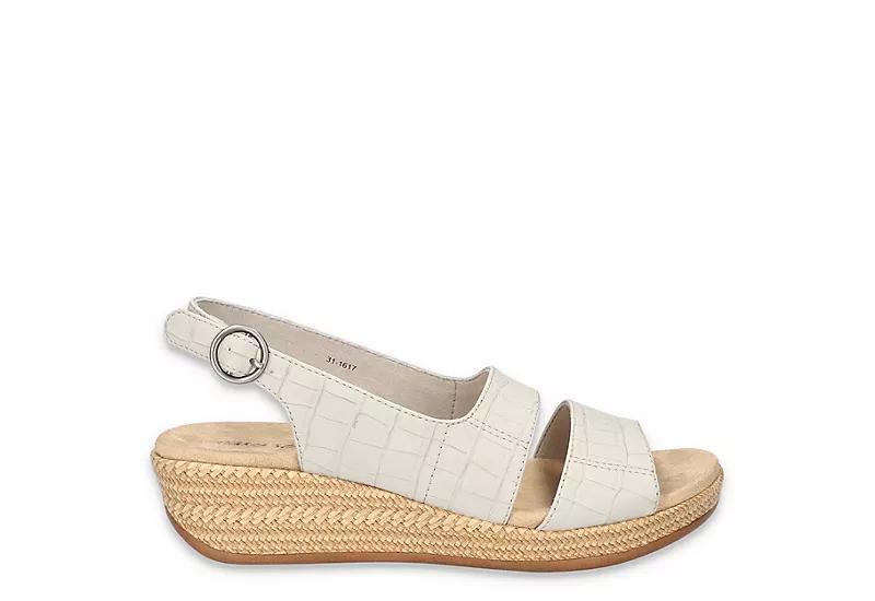 Easy Street Womens Gannett Buckle Slingback Wedge Sandals Product Image