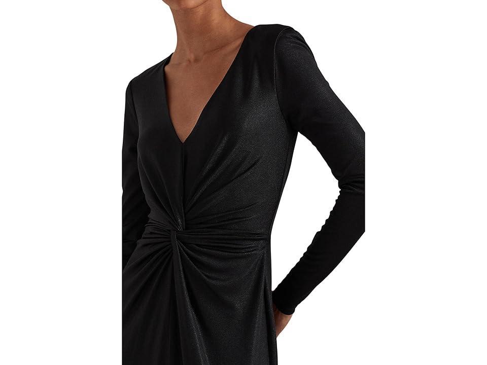 Lauren Ralph Lauren Twist-Front Foil Print Jersey Gown Women's Dress Product Image