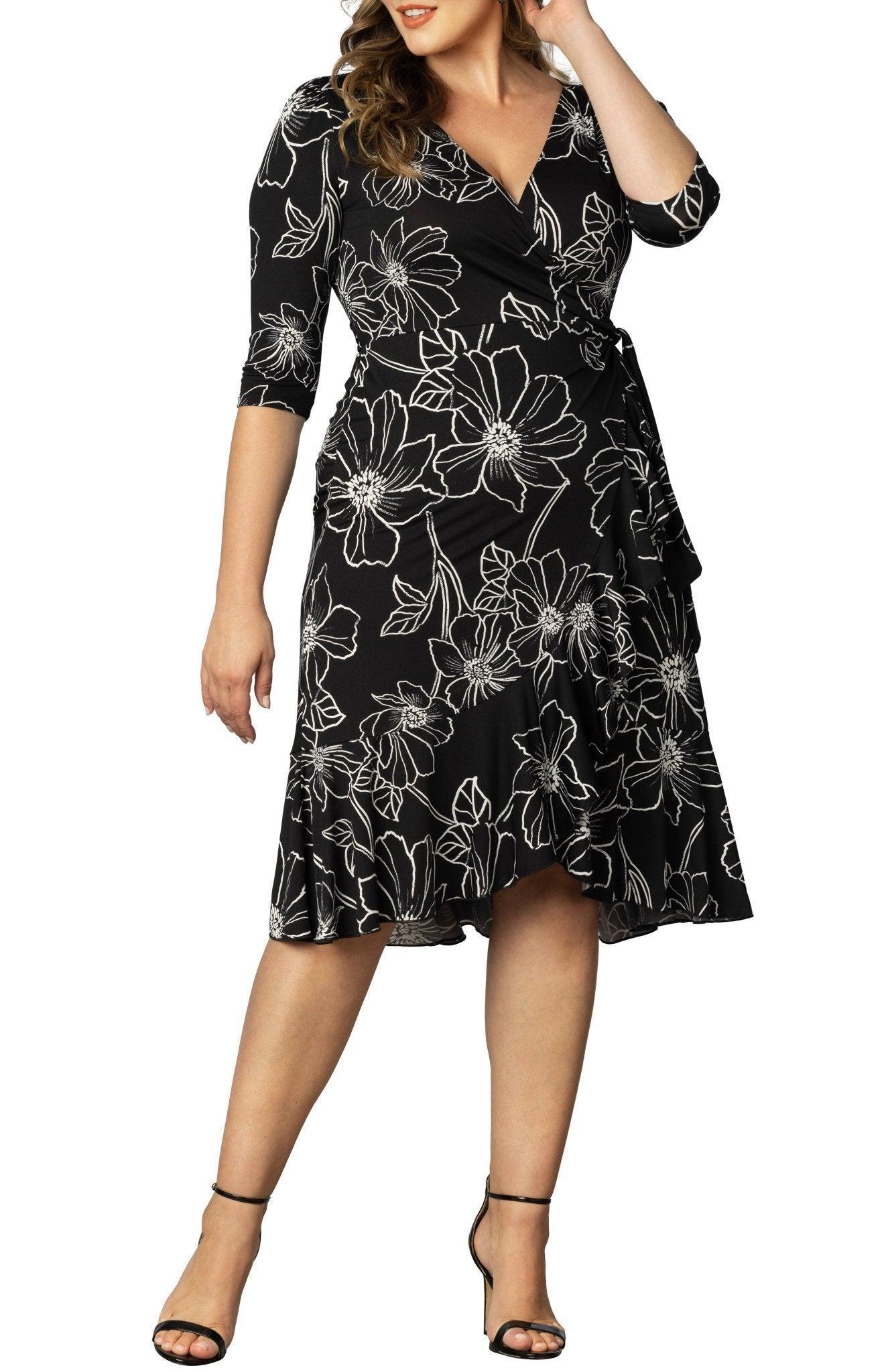 Flirty Flounce Wrap Dress - Plus Product Image