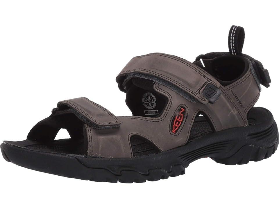 KEEN Targhee III Open Toe Sandal (Grey/Black) Men's Shoes Product Image