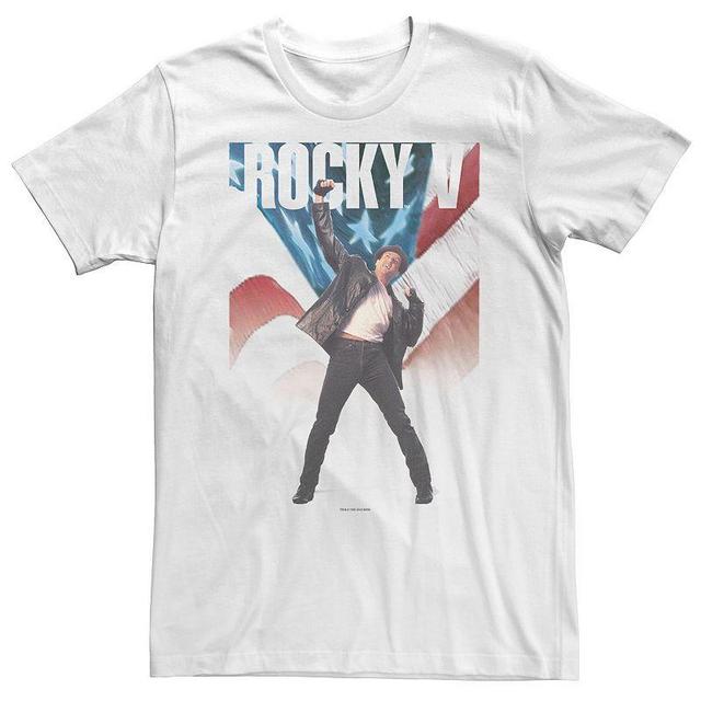 Big & Tall Rocky V American Flag Fade Tee, Mens Product Image