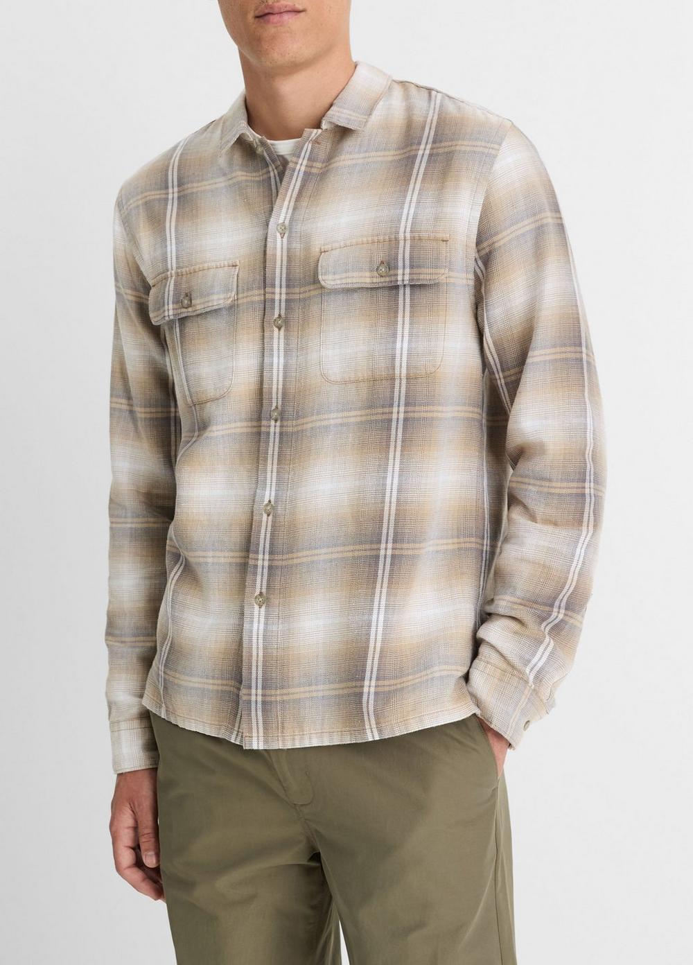 Saguaro Plaid Cotton-Hemp Shirt Product Image