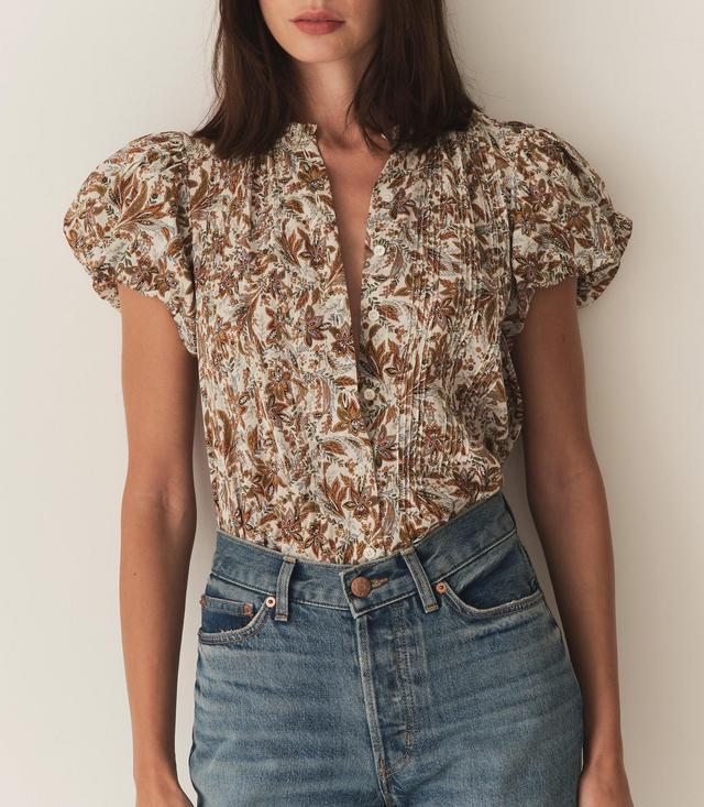 MILLIE TOP -- BLANC NARCISSUS FLORAL Product Image