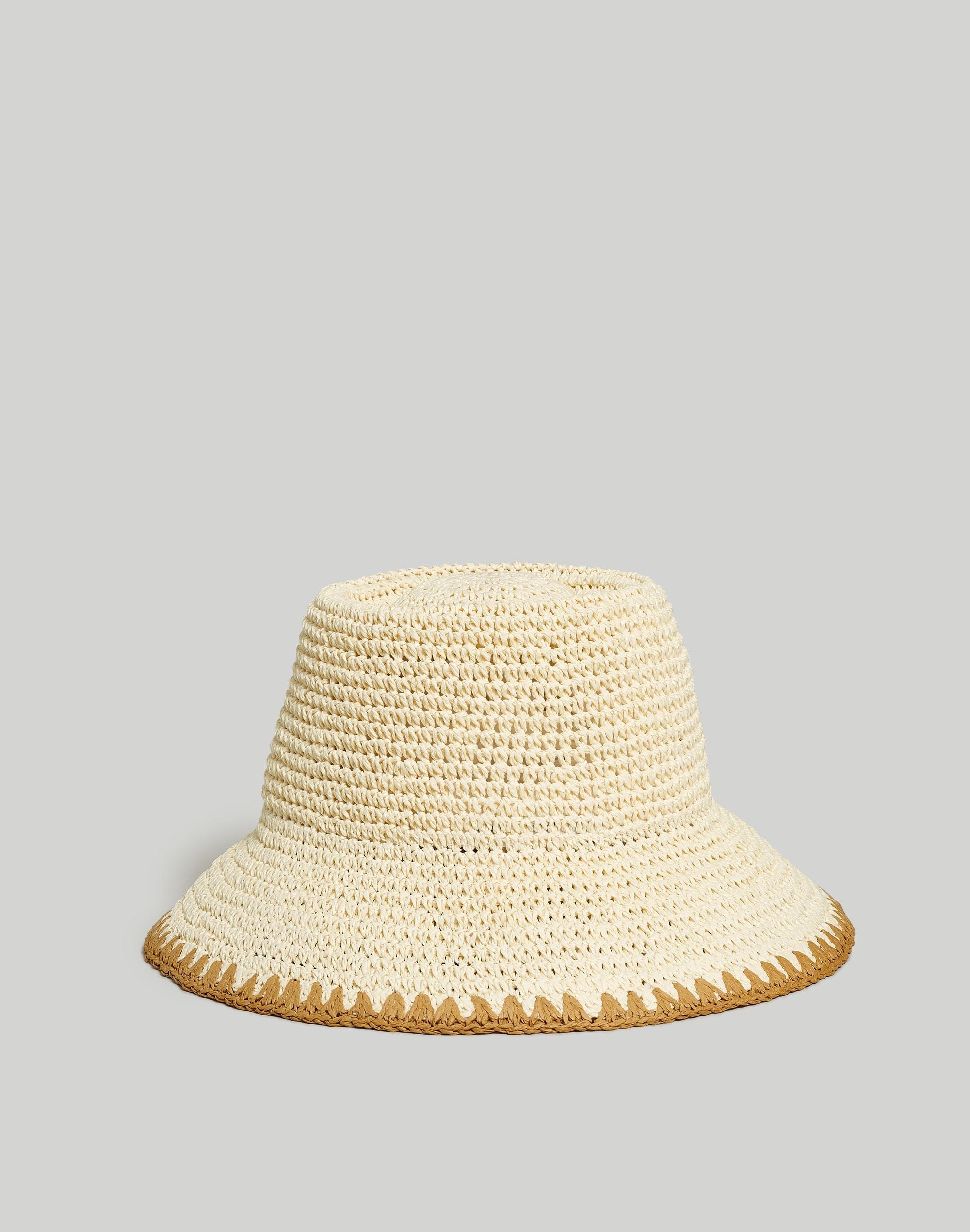 Whipstitched Straw Bucket Hat product image