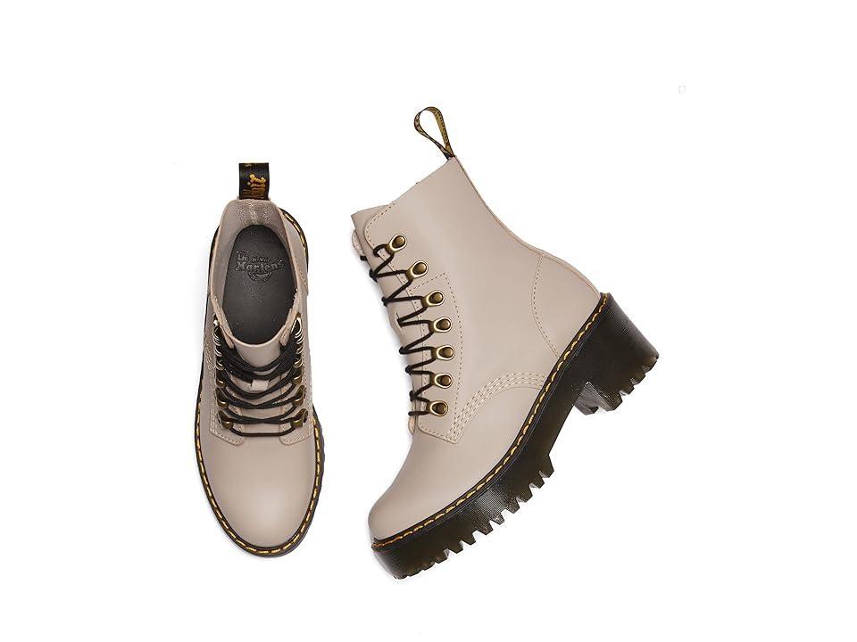 Dr. Martens Womens Leona Sendel Leather Platform Heel Combat Boots Product Image